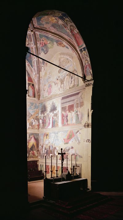 真の十字架の伝説を持つ後陣、1464年完成 作： Piero della Francesca